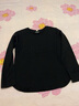 马登女装 双纱纯棉长袖t恤女圆领卫衣秋季学生基础百搭休闲打底衫 炭黑色 马登工装 S 实拍图