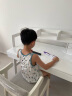 松悦堂 全实木书桌学习桌椅组合套装家用简约学生写字台带书架 白色书桌+实木椅 120*60*105cm 实拍图