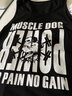 MUSCLE DOG 肌肉狗背心男 夏季宽松无袖快干吸汗坎肩运动健身训练 黑色 L 实拍图