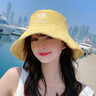 安之尚 渔夫帽女日系双面大沿帽子女韩版潮夏季百搭遮阳帽防晒遮脸太阳帽 6#网红小雏菊黄色 M（56-58cm）双面可用 实拍图