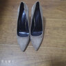 蓝晨语依 高跟鞋女细跟单鞋韩版优雅尖头法式绒面裸色ol工作鞋女 小麦色 35 实拍图