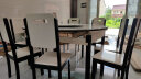 丰舍 餐桌 可变圆桌伸缩折叠实木岩板餐桌椅组合现代轻奢餐桌餐厅饭桌 黑白色-雪山白岩板-实木椅 【1.50米】 一桌8椅 实拍图
