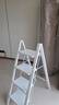 格美居（GEMJU）梯子家用折叠伸缩梯加厚人字梯室内碳钢花架梯多功能梯子 新款 米白色四步梯 双层防滑脚套 实拍图