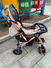 呵护故事婴儿推车0-5岁大空间可折叠宝宝双向推行可坐可躺儿童手推车溜娃 至尊-卡其-双向/可折叠/橡胶后轮 实拍图