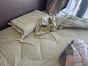 一默四件套纯棉100S长绒棉套件床单被套枕套亲肤家纺纽扣全棉四件套 新疆长绒棉 100支 丨大象灰 床单款 （被套150*200cm） 实拍图