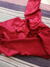 一米画纱仿 真丝睡衣女春秋吊带睡裙夏天冰丝睡袍女士性感桑蚕丝丝绸套装 酒红 L 实拍图