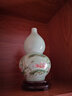 傲世景德镇陶瓷器新中式花瓶工艺品客厅摆件酒柜玄关茶室博古架装饰品 乌金釉清荷高升葫芦+底座 实拍图