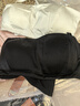 金三塔真丝文胸桑蚕丝内衣女光面无肩带抹胸式美背内衣七夕情人节礼物 黑色7100 XL 实拍图