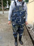 下水裤 水库雨裤带雨鞋防水衣服水鞋半身连体水裤男叉抓鱼全身加厚 海军迷彩背带半身裤115丝【加厚】 42鞋码 实拍图