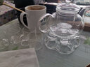 正扬玻璃茶具整套加厚耐热花茶壶套装花草过滤功夫煮茶壶杯 雅致壶+雅致海+（龙纹杯/六色）+杯架 实拍图