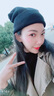 目丸网红时尚暗黑系堆堆帽子女毛线帽潮韩棉帽百搭冷帽月子针织帽秋冬 黑色 双面针织 55-60cm(有弹力) 实拍图