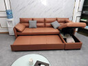 班尼美 沙发床两用 多功能沙发客厅现代简约可储物折叠皮沙发床两用 双人位1.45米-常规海绵款 真皮材质 晒单实拍图