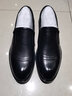老人头（LAORENTOU）皮鞋男士商务正装鞋头层牛皮套脚防滑透气休闲鞋 A90205 黑 39  实拍图