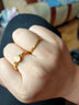 梦金园黄金戒指 足金麦穗轻奢哑光沙面指环送女友情人节 16号圈口 约2.3g 实拍图