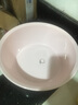 茶花（CHAHUA）抗菌塑料脸盆方盆加厚孕妇宝宝专用洗脸盆婴儿洗脚洗pp盆 粉色方盆【特大号】1只 实拍图