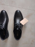 卡帝乐鳄鱼（CARTELO）皮鞋男士头层牛皮透气商务面试正装德比鞋真皮婚鞋 6265 黑色 40 实拍图