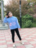 北极绒女童毛衣儿童装女2025秋冬洋气10岁女孩加绒加厚针织衫中大童线衣 星月（蓝色加绒） 150 cm 实拍图