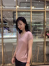 五个橘子长袖T恤女宽松秋冬新款女装针织小衫圆领上衣外穿内搭打底衫遮肚 黄色 L(110-120斤) 实拍图