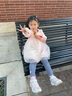 戴维贝拉（DAVE＆BELLA）小童公主裙儿童裙子礼服女童连衣裙春秋婴儿衣服秋装女孩网纱裙 浅粉色 110 cm（建议身高100-110cm） 实拍图
