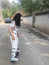 洛森卡滑板女生专业双翘板初学者代步成人儿童滑板车抖音公路刷街男孩 刷街闪光大轮【神鹿】 实拍图