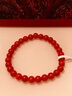艳豪珊瑚手串天然珊瑚圆珠单圈手链深色手串喜庆招财高档珠宝生日礼物 实拍图