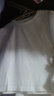 茵曼拼接开叉款女装短袖t恤夏季简约休闲高级感宽松上衣 云朵白 XL 实拍图