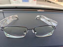 WAN XIN 新款 1.67超薄高清防蓝光镜片男可配度数送商务眼镜框女Z 9051黑银 时尚眉线框加大加宽 配万新1.60MR-8非球面镜片 实拍图