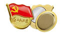优和（UHOO）新党员徽章【不褪色】镀金标准款最新版2025党徽胸章别针磁扣 磁铁扣（5个装）厚度2mm 0232 实拍图