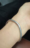 老银匠s999光面实心素圈情侣足银手镯实心足银推拉式简约女士时尚银镯子 繁花礼盒·30g 可刻字/含证书 实拍图