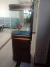 阿诺克 客厅鱼缸子弹头生态水族箱超白玻璃中大型养鱼缸鞋柜上门安装 金+红木色 上过滤 长0.8米缸+柜(可做鞋柜) 实拍图