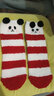 tutuanna趣趣安娜毛毛袜女秋冬珊瑚绒保暖加厚可爱风居家保暖袜子毛毛袜 1双装红色条纹- 1双 均码 22-24cm 实拍图
