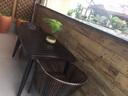 御藤美家（ROYAL RATTAN）户外桌椅别墅庭院花园桌椅休闲露台藤椅塑木桌组合室外编藤桌椅 4椅+185CM铝框斜格瓷砖长桌 实拍图