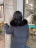 宏资琦羽绒棉服女中长款2025冬季新款连帽棉衣女韩版宽松加厚棉袄膝外套 黑色 XL 实拍图