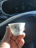 启慧捷白瓷茶具套装茶杯 家用办公陶瓷一口杯6只装品茗杯饮茶小杯 粉彩斗笠杯 实拍图