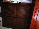 家逸实木鞋柜现代简约翻门收纳柜靠墙大容量玄关柜百叶门储物柜子 实拍图