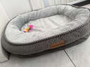 PEITE PET宠物猫狗窝冬季保暖可拆洗狗狗垫子大中小型犬四季通用睡垫沙发床 跑道窝-灰色【升级加厚加高】 XL【75*60cm适合30斤内宠物】 实拍图