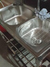 水贞加厚水槽带支架厨房不锈钢双槽洗菜盆洗碗池水盆家用洗碗槽洗菜池 普通72*38方支架基础款 实拍图