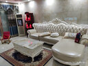克洛蒙蒂 欧式真皮转角沙发法式中小户型拐角7字L型实木客厅白色简欧沙发  单位+双位+贵妃 实拍图