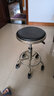 星恺（XINGKAI） 吧台椅可升降椅子凳子靠背转椅美容美发吧台凳实验室收银台椅子 黑色滑轮款 HK1062 实拍图