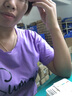妃丽慕尚（FEILIMUSHANG）正肩短袖t恤女夏季2025年新款韩版洋气印花学生宽松上衣服ins 9021-紫色 L 建议118斤以内 实拍图