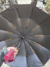 惠寻 京东自有品牌 24骨自动雨伞 大号折叠黑胶晴雨两用伞 酒红 实拍图