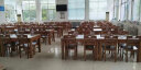 kuoson 餐桌椅组合食堂餐桌新中式木方餐桌饭桌1.3米一桌四椅（升级款） 实拍图