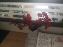 花艺赫家饰  仿真梅花枝假花摆件绢花腊梅干花桃花客厅摆设花束中式家居装饰 24cm月满西楼梅花 大红【2支】 实拍图