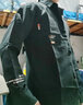 唐号衬衫外套男春夏季款2025年新款痞帅工装牛仔长袖休闲长袖外套上衣 8025黑色+8025军绿色 M 实拍图