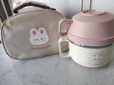 乐博扣保温饭盒缸双层快餐杯便当盒泡面碗小学生儿童不锈钢成人打饭餐盒 1300ML小学生小兔+餐具+保温袋 实拍图