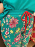 雅婷雅雯【莫代尔棉】睡衣女夏季短袖九分长裤套装家居服可出门薄v领送礼 绿色 170/100/XL（120-135斤） 实拍图