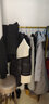 艾欧唯晾衣架落地室内折叠挂衣架子卧室衣架单杆式衣帽架家用挂衣架jm. 【加粗款】经典黑150*130 实拍图
