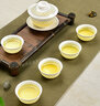 瓷牌茗茶具（cipaiming teaset）瓷牌茗 青花瓷功夫茶具套装玲珑镂空整套陶瓷泡茶具茶壶茶杯 【金玉满堂】1盖碗6杯-7件套 实拍图