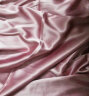 一米画纱仿 真丝睡衣女夏天冰丝睡裙 女士短袖性感连体家居服 紫粉 均码 实拍图