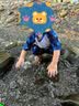 羽克儿童泳衣男童分体游泳衣套装（送小水枪+冷感毛巾）白色恐龙 M 实拍图